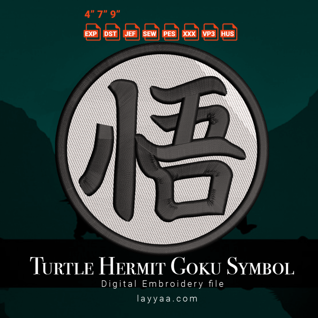 Digital Embroidery Turtle Hermit Symbol